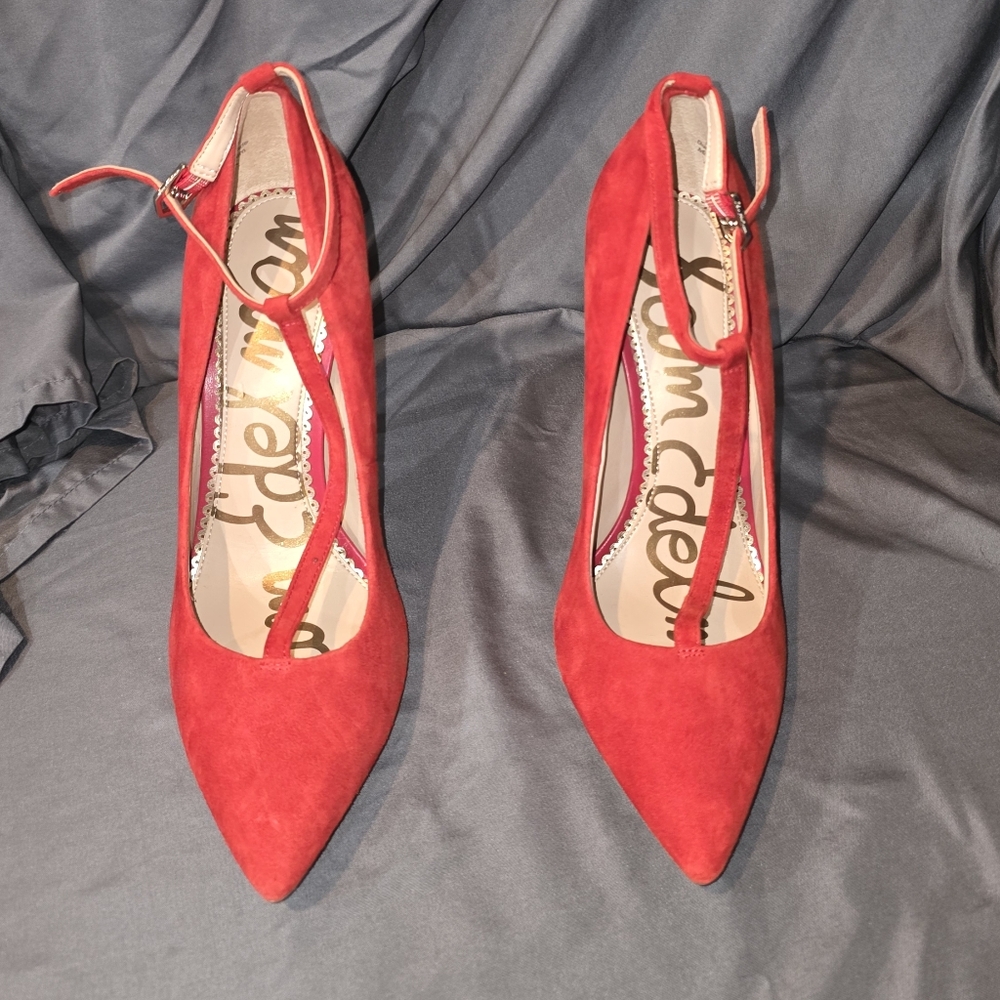 Sam Edelman Red Suede Women's Heels